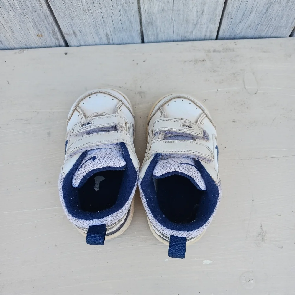 Nike Little‎ Pico III White Blue Sneakers Shoes Toddler Baby Size US 5 CW